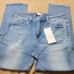 Zara Women's Straight Leg Jeans - Light Blue